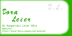 dora leier business card